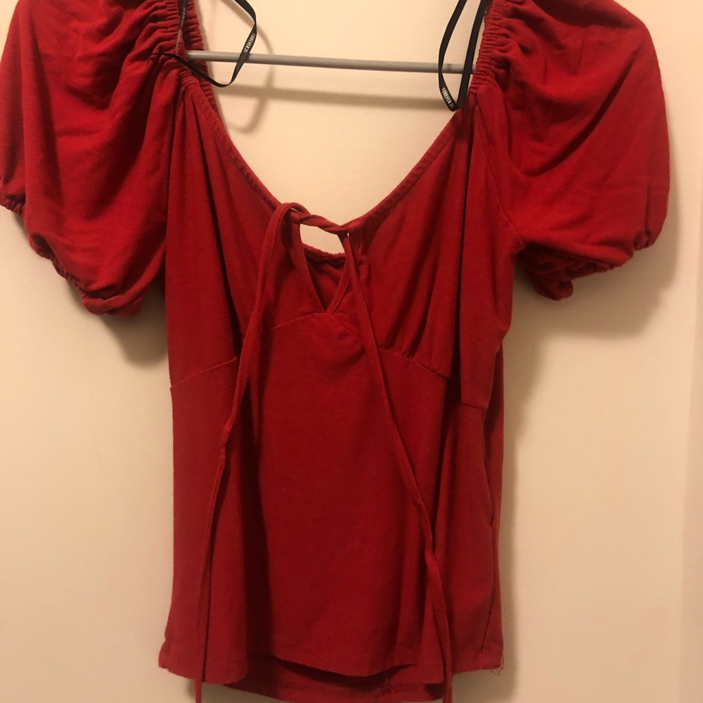 Red crop top